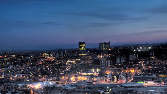 Sheffield city at night
