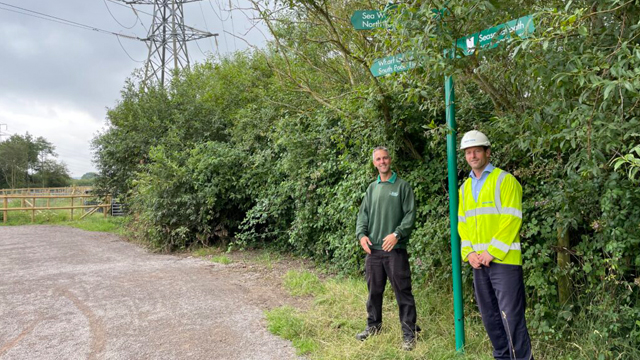 New signage for the Wharf Lane footpath