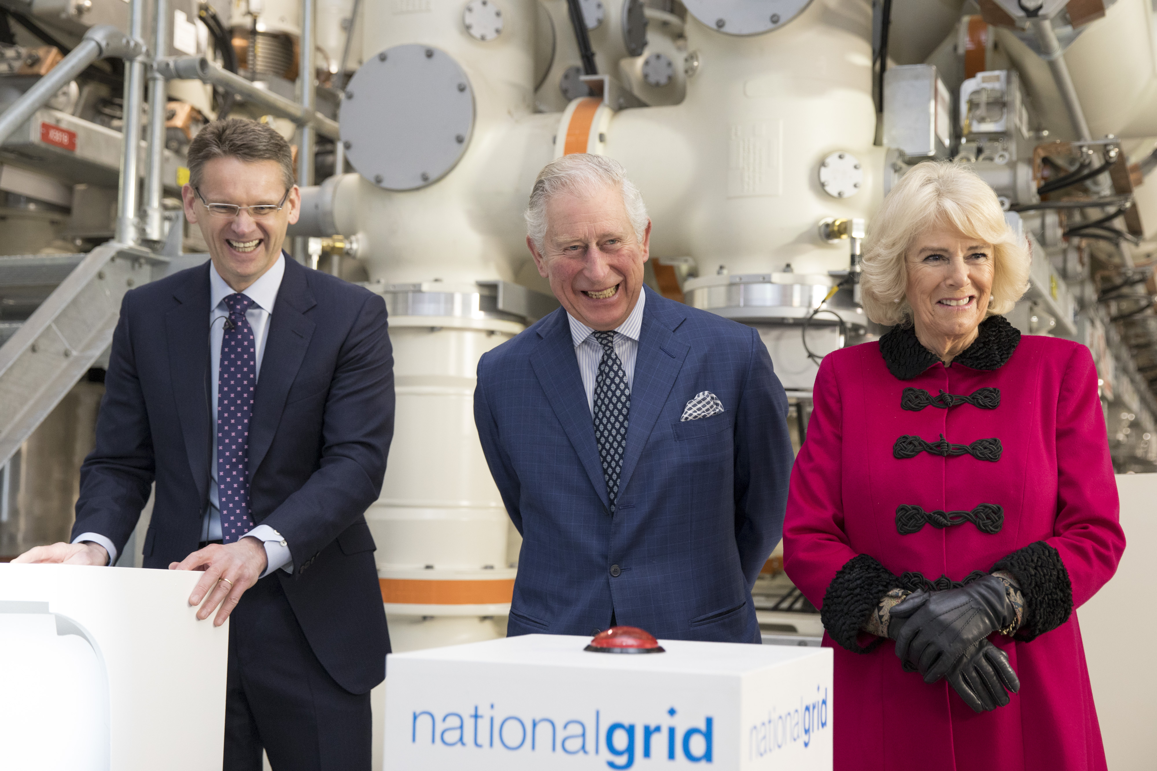 Prince Charles and Duchess of Cornwall with National Grid's CEO at the London Power Tunnel opening ceremony