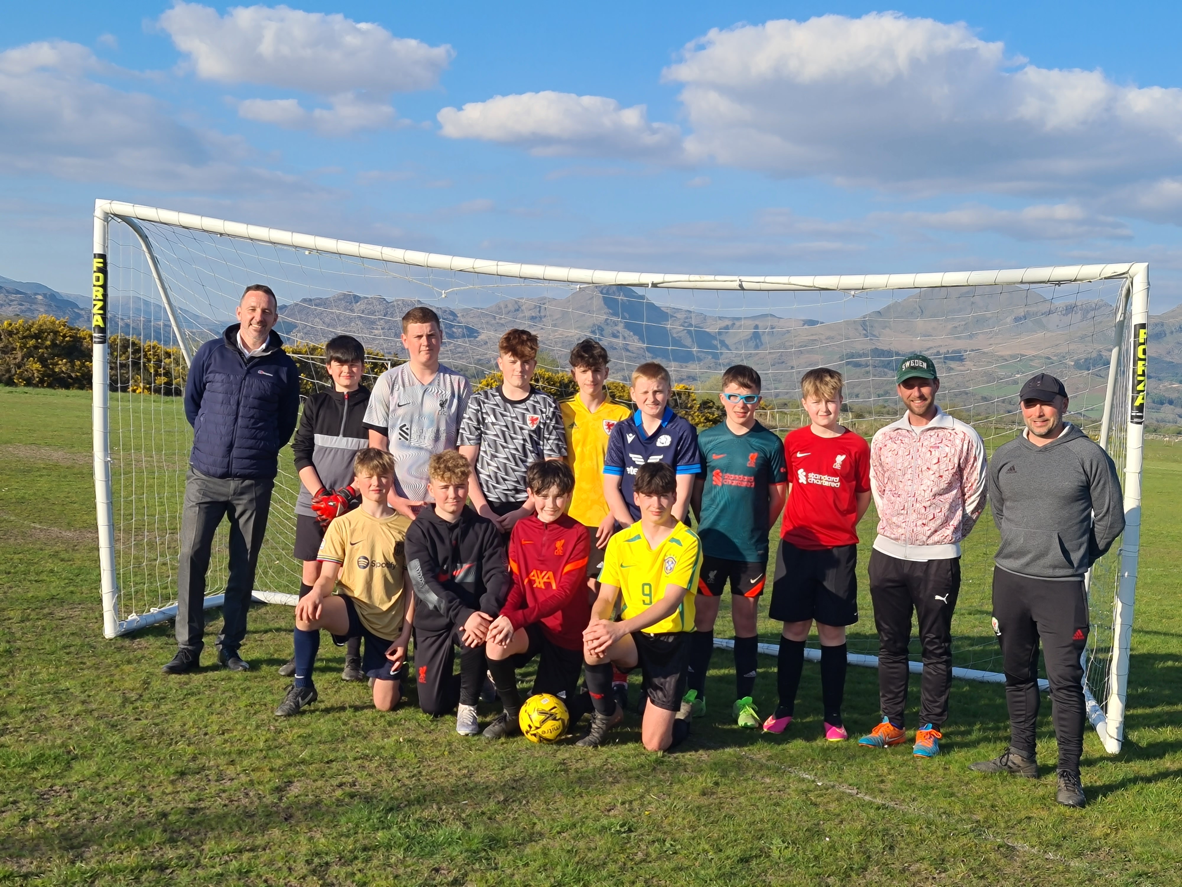 Community Grant Fund recipients from Porthmadog Junior Football Club