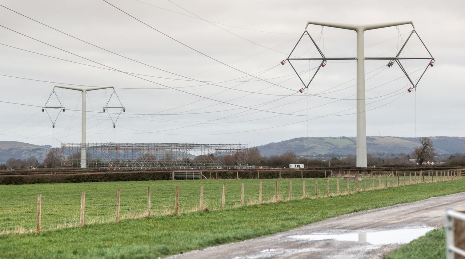 T-pylons in fields