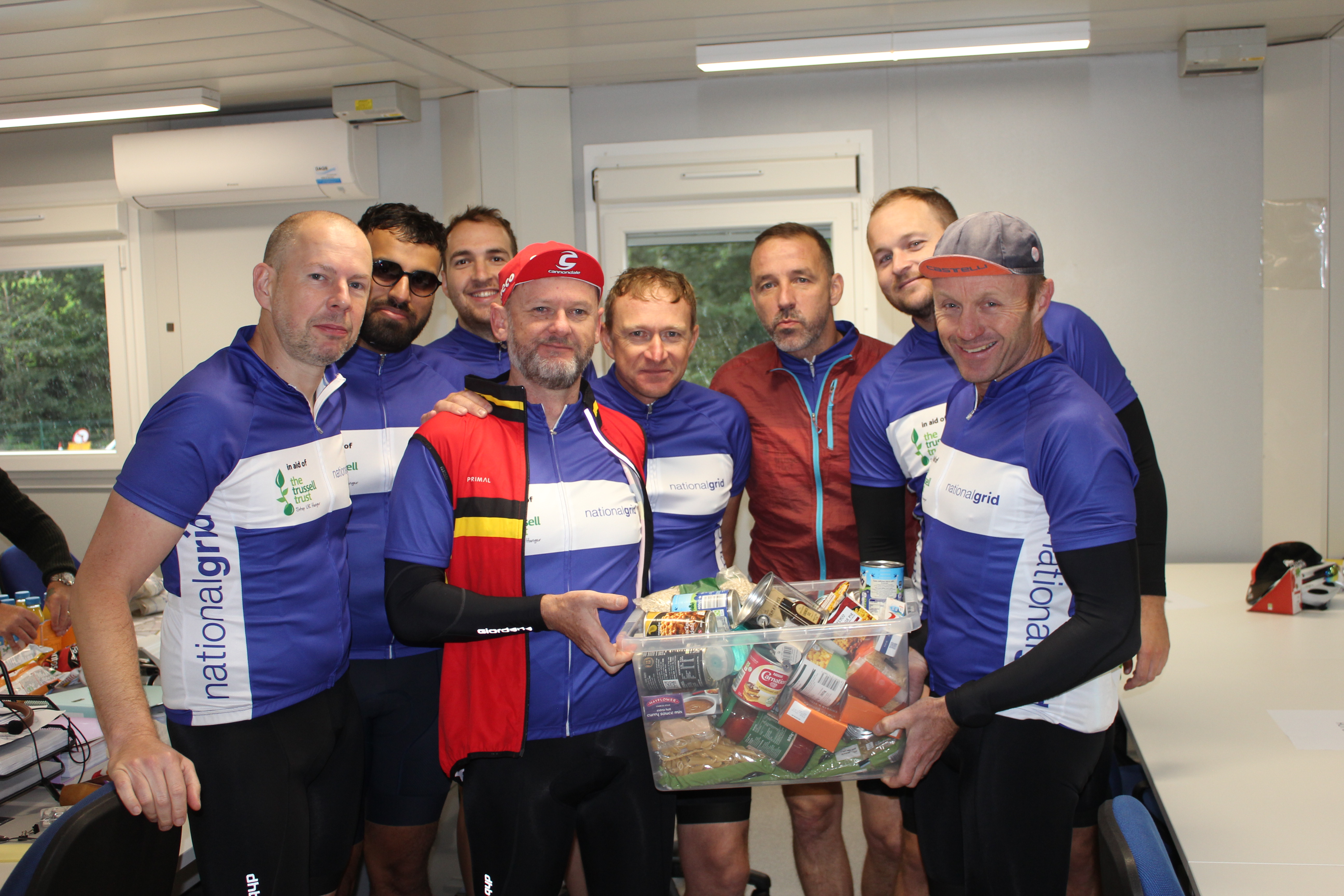 Photo of National Grid team with charity donation