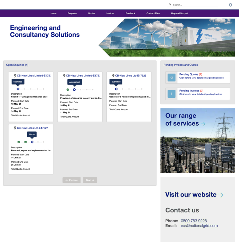 ECS new customer portal