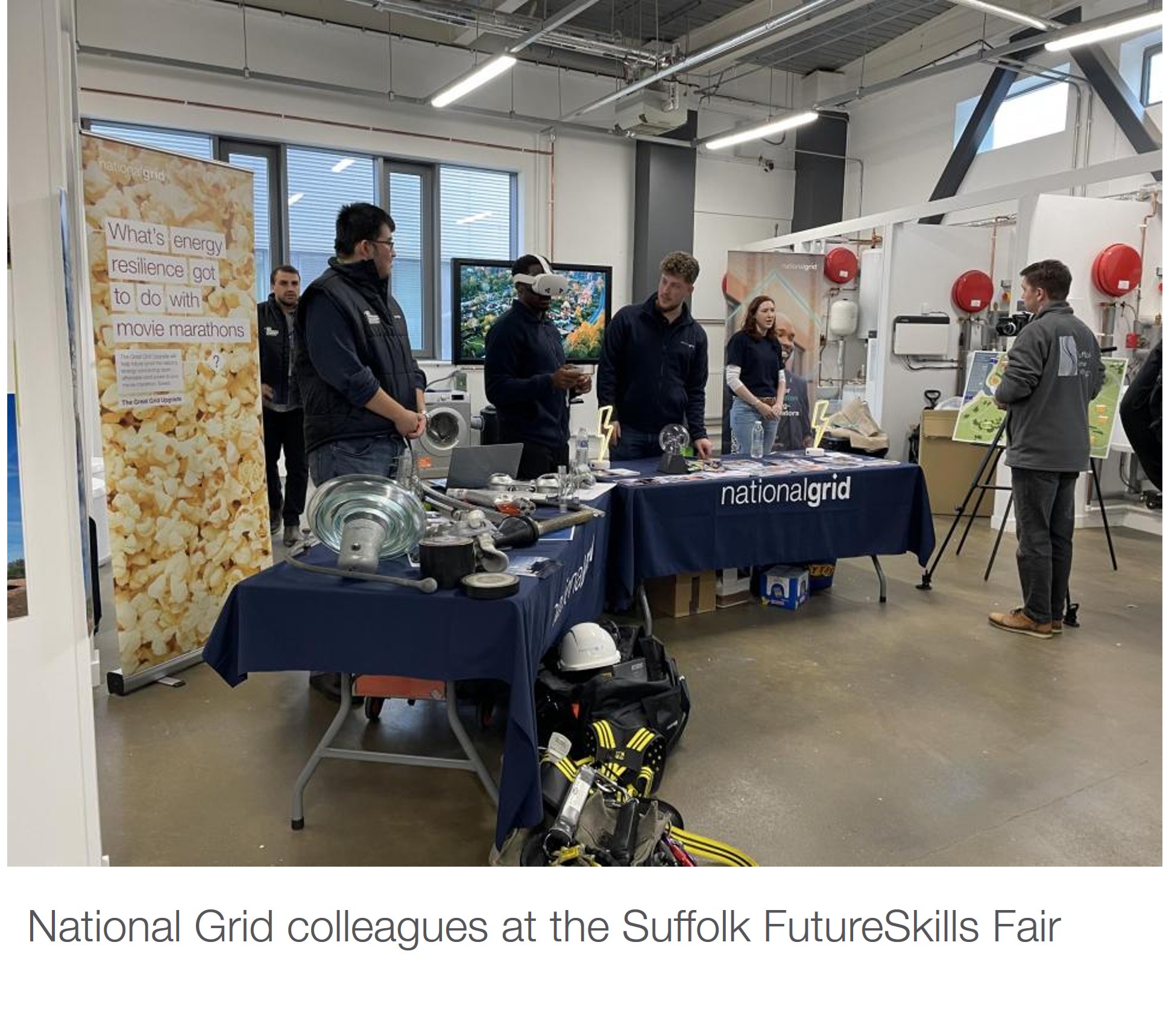 National Grid colleagues at the Suffolk FutureSkills Fair