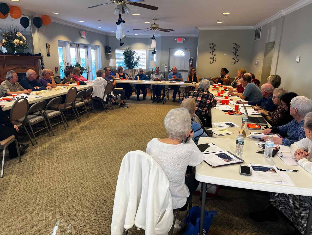 A Team of People Sitting