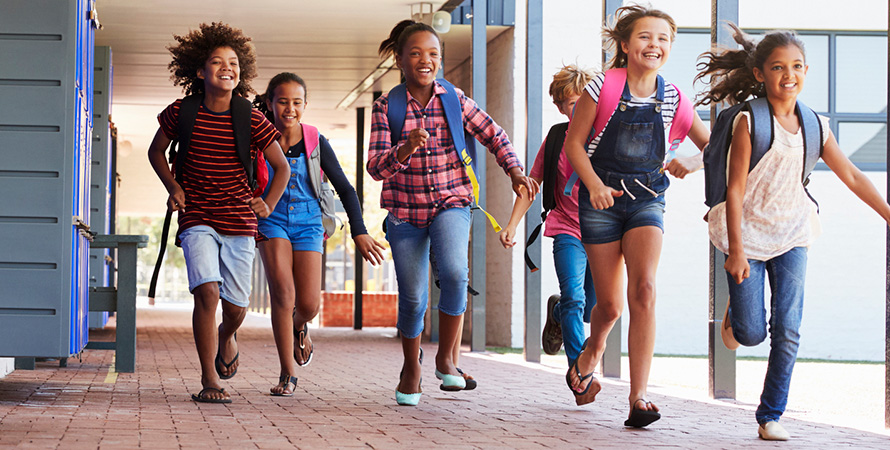 Children running