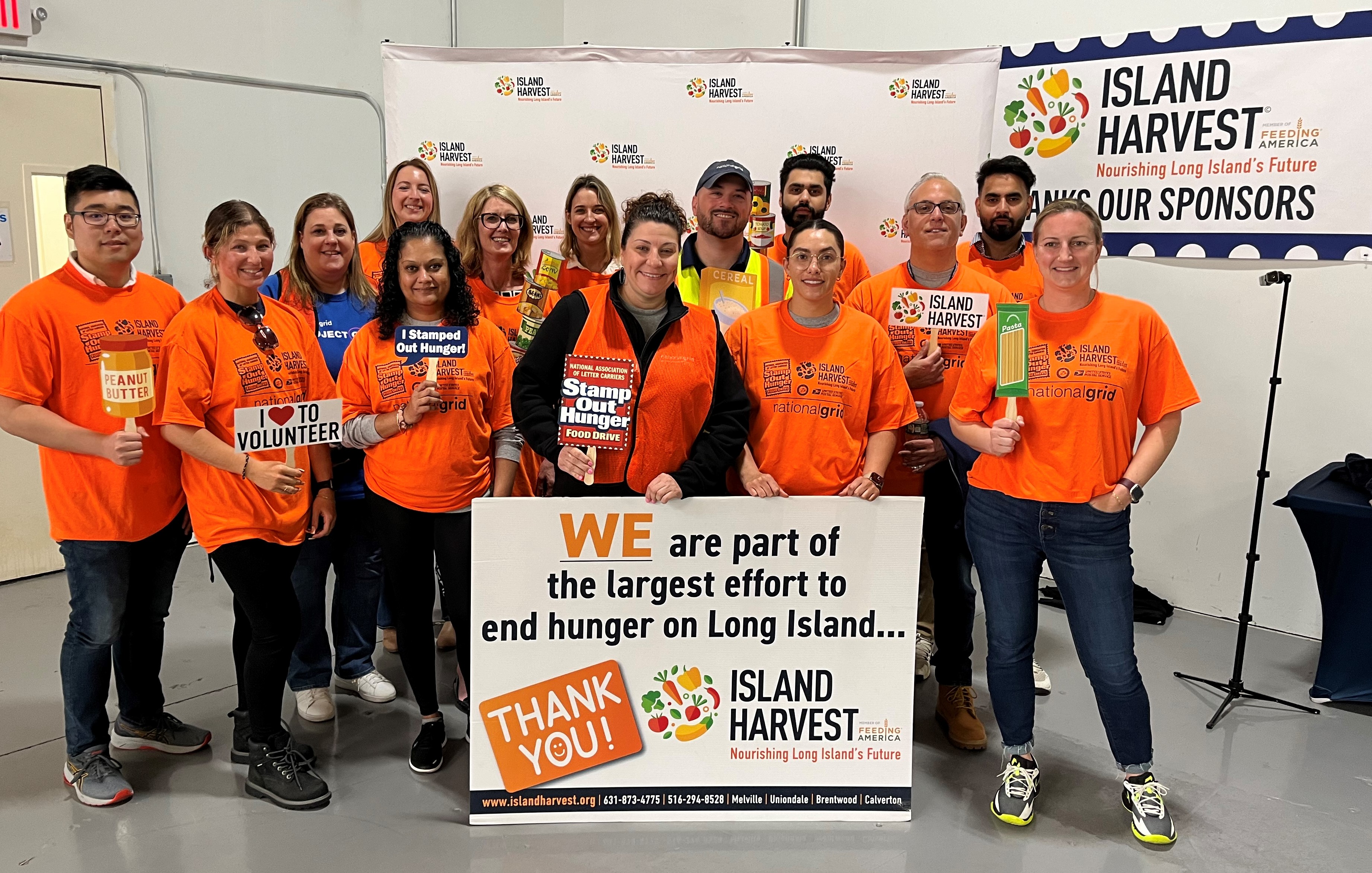 national grid stamp out hunger food drive support
