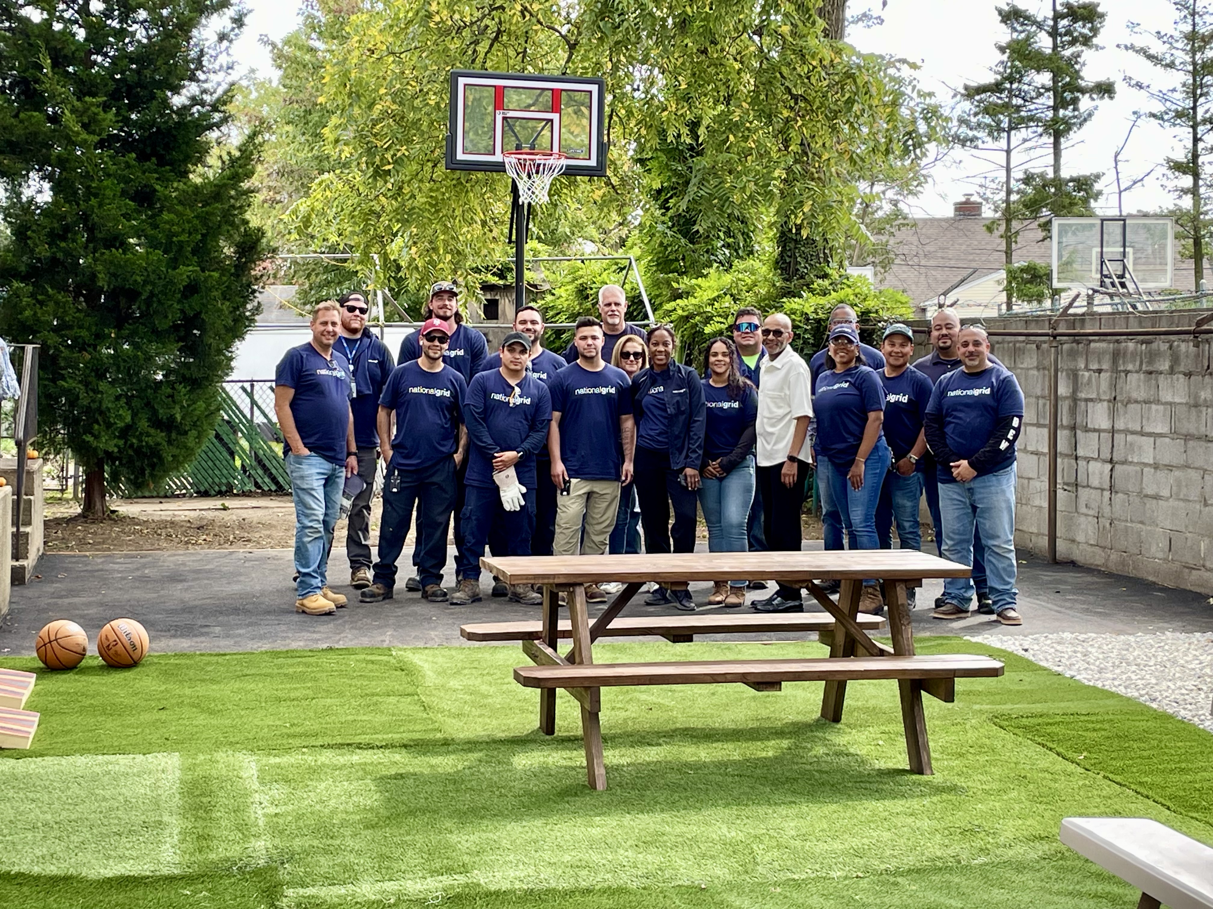A Team of People Standing
