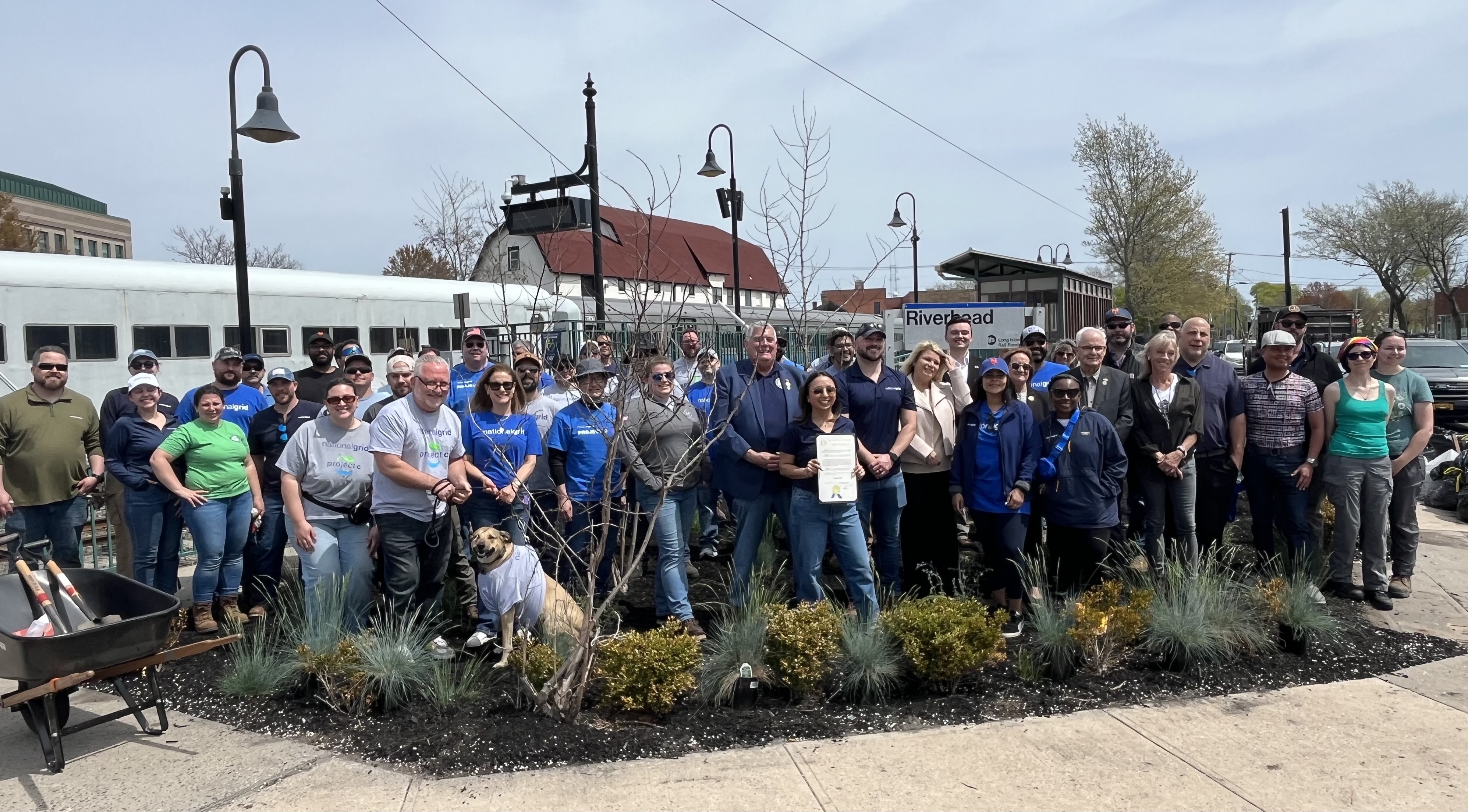 A Team of People Standing