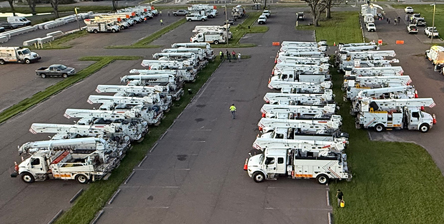 A lot of vehicles kept