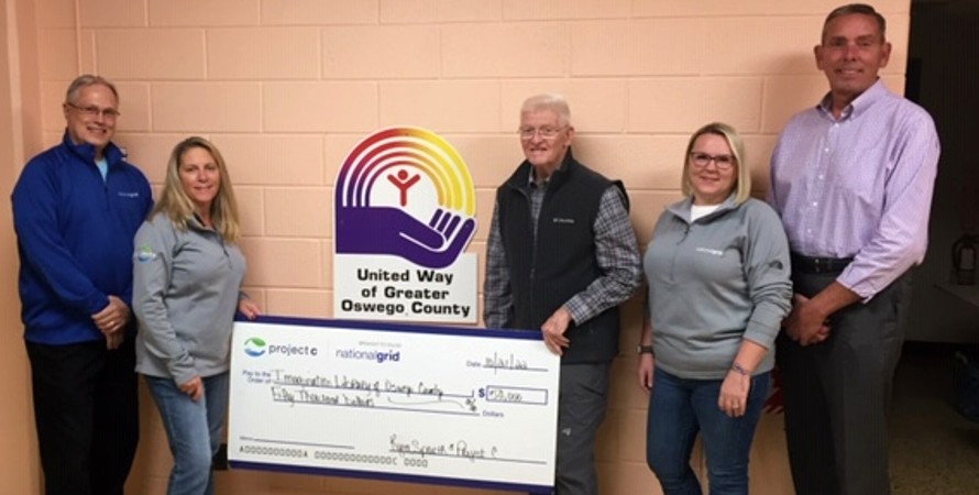 5,000 grant to United Way of Greater Oswego County