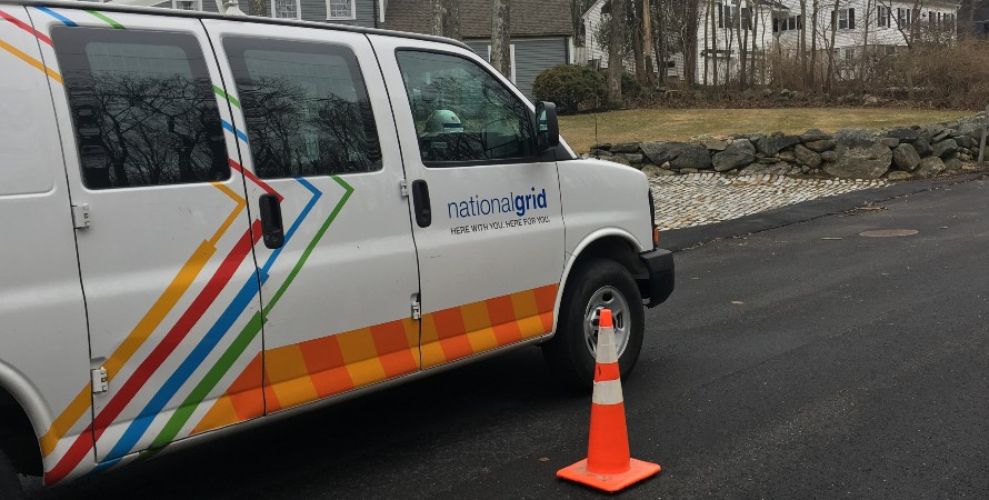 National Grid storm truck