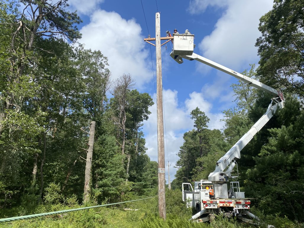 Power restoration after storm damage