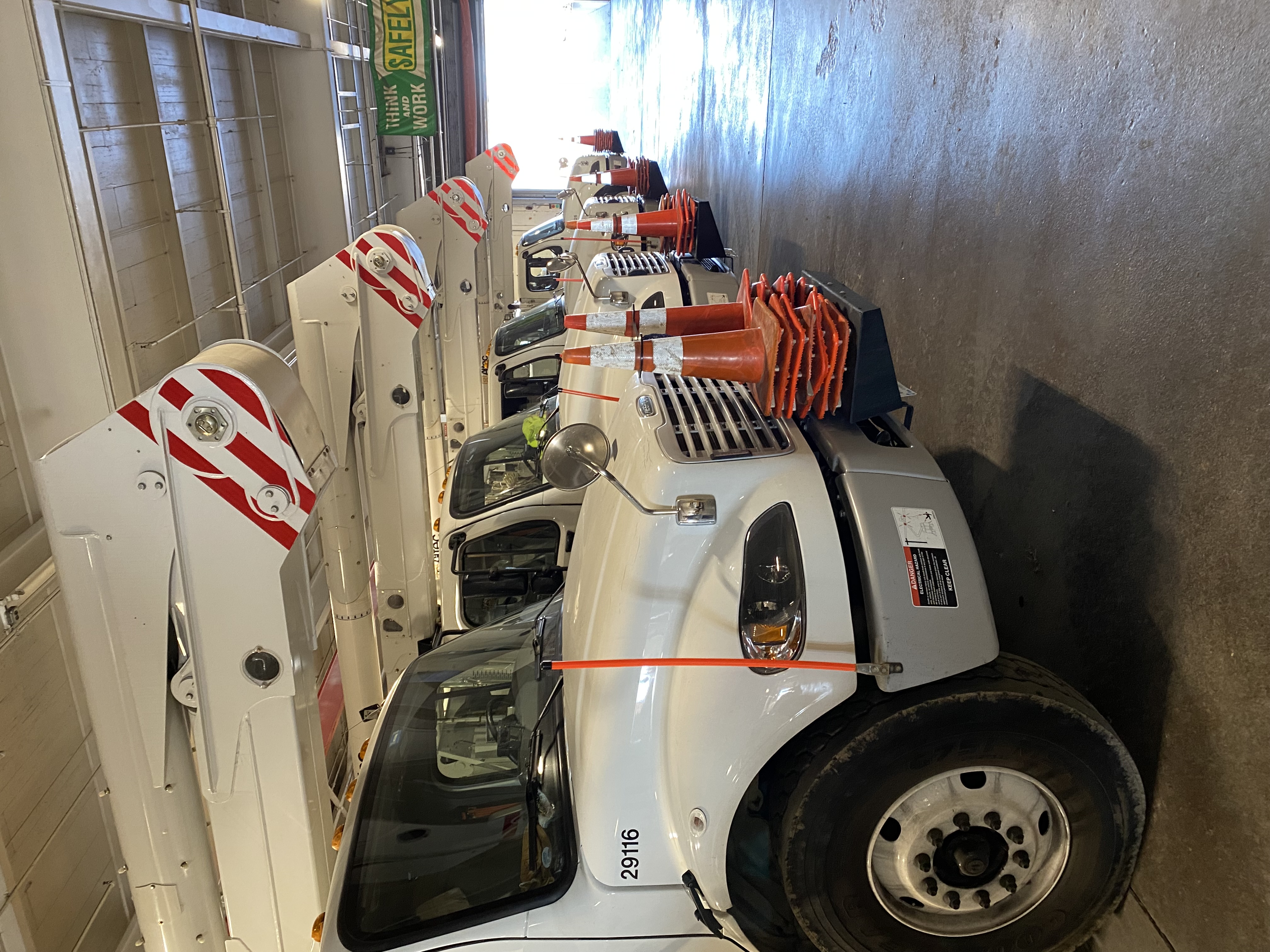 Utility crew truck for power repairs