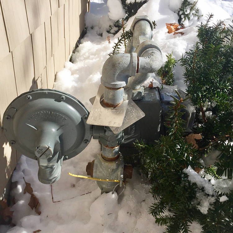 Pump covered In snow