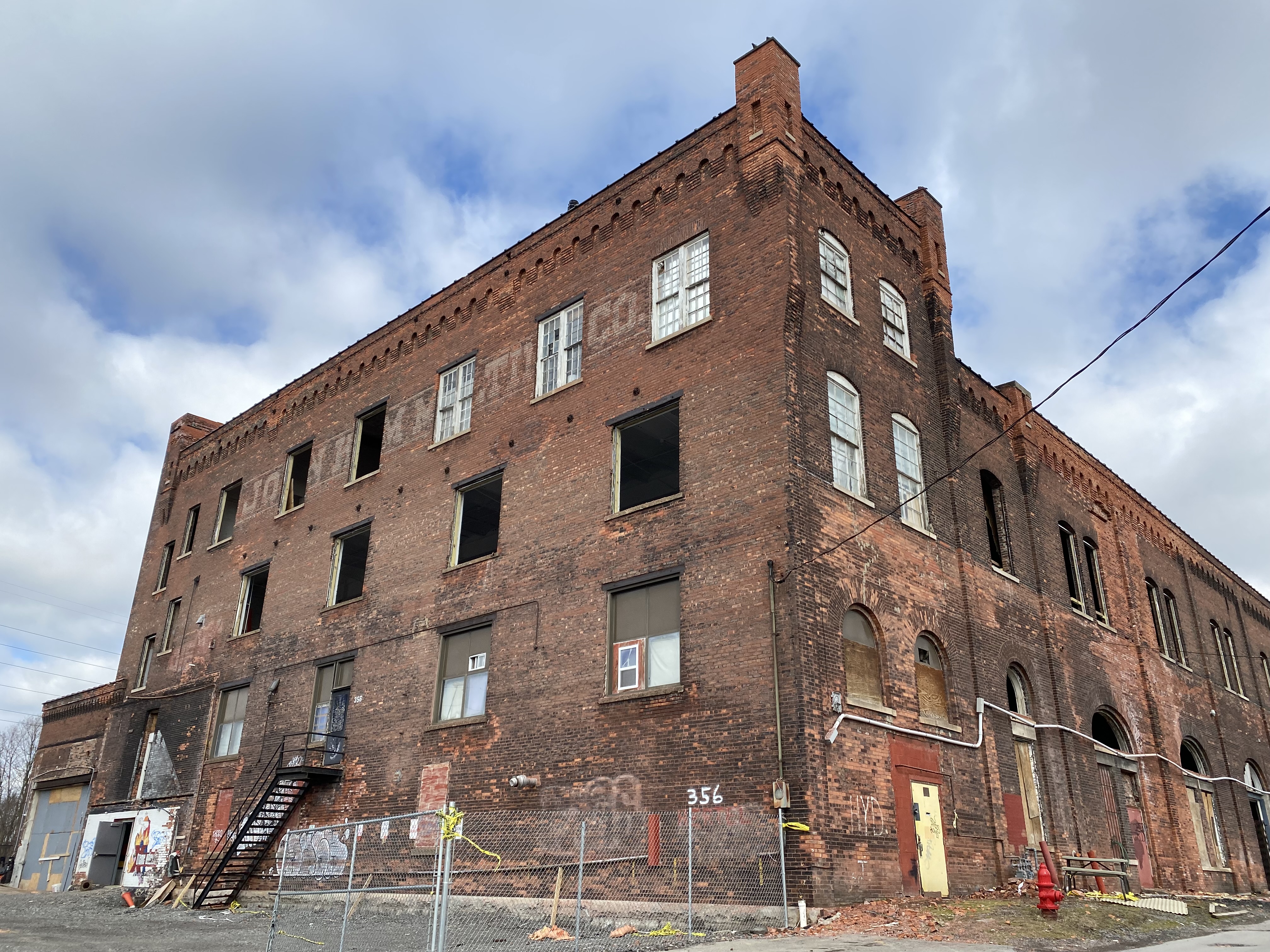 Historic brick building exterior