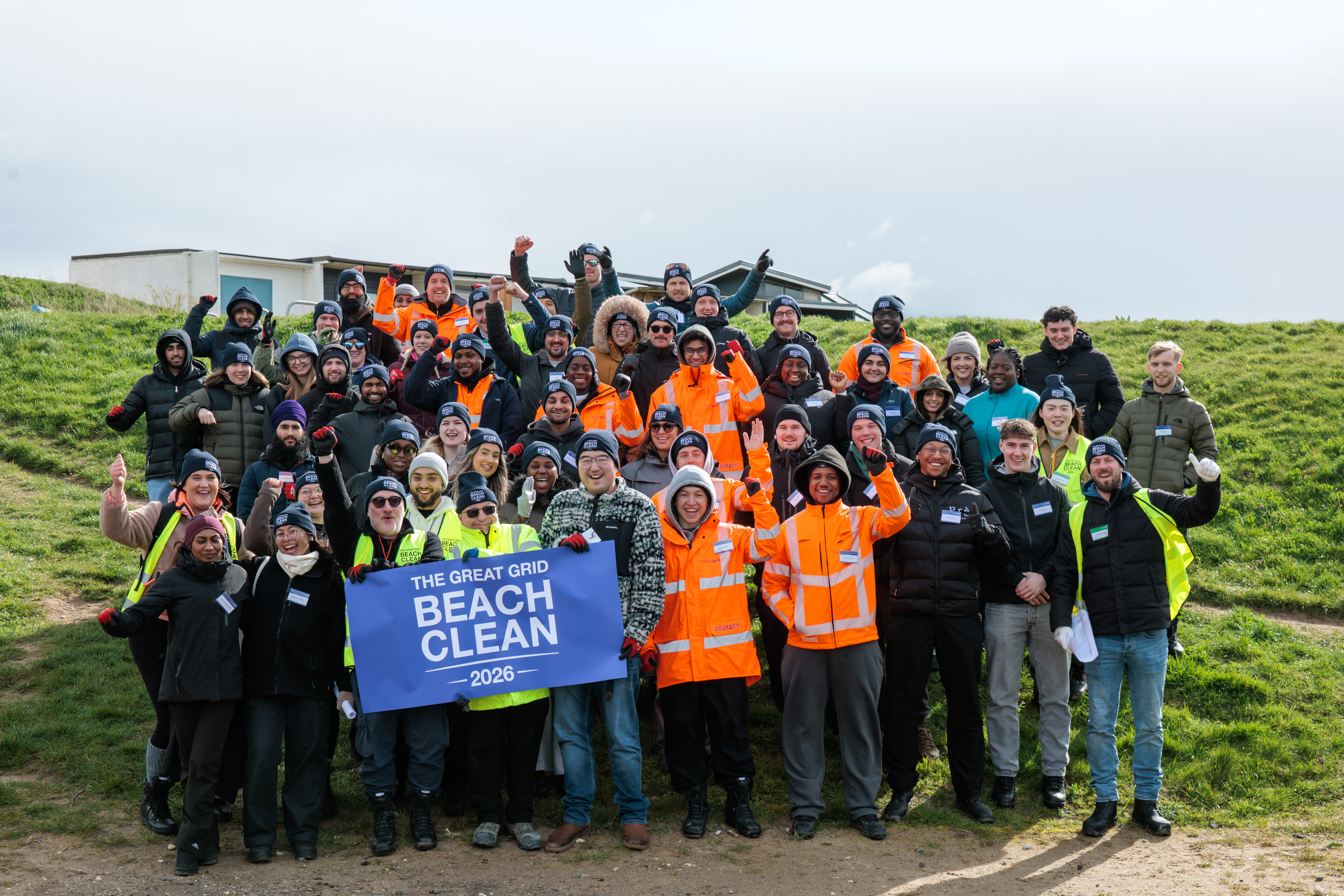 National Grid volunteers beach clean at Sandilands