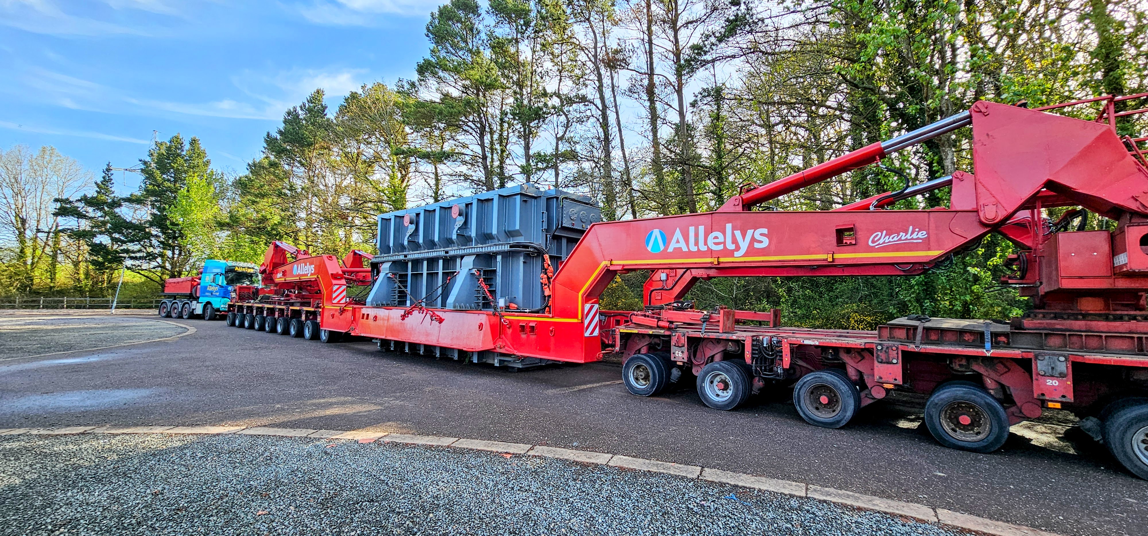 A transformer being delivered to Exeter substation.