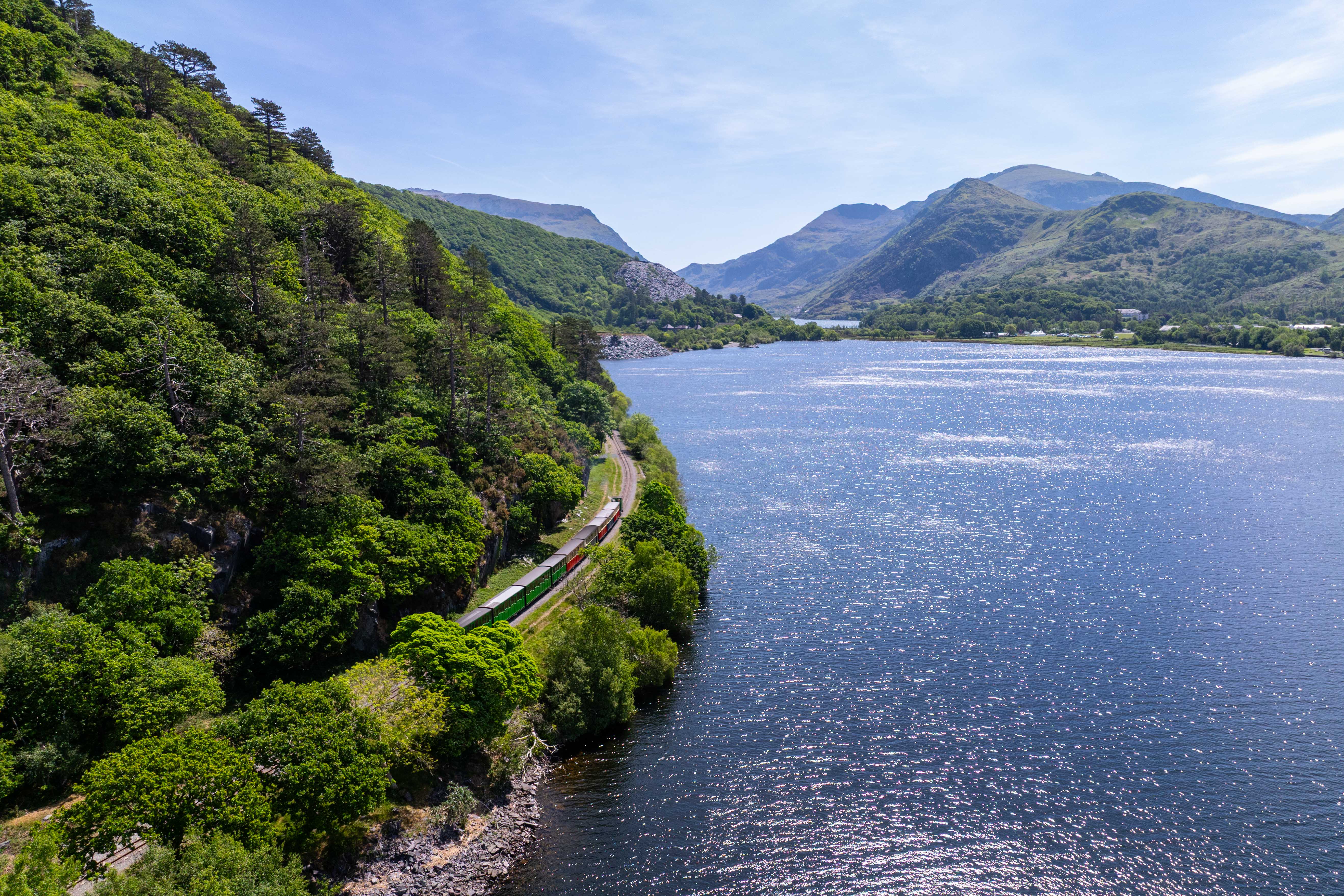 A view of the Gwynedd landscape with Dinorwig power station in the background
