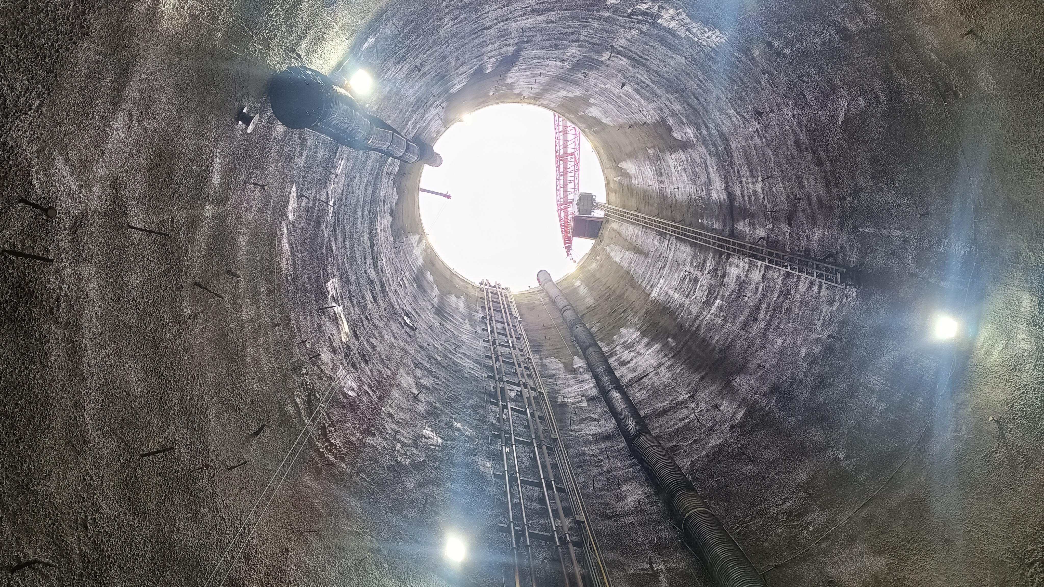 Image from Llandecwyn shaft looking up 