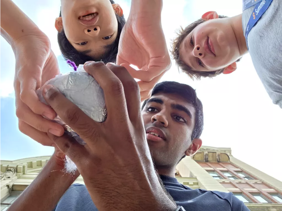 Students working together