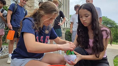 Students working together