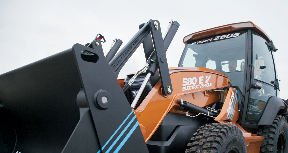 All-electric backhoe loader / digger