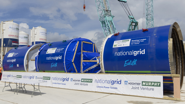 For National Grid article '32.5 km tunnelling project under London begins'
