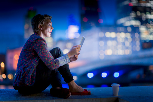 Woman on mobile phone