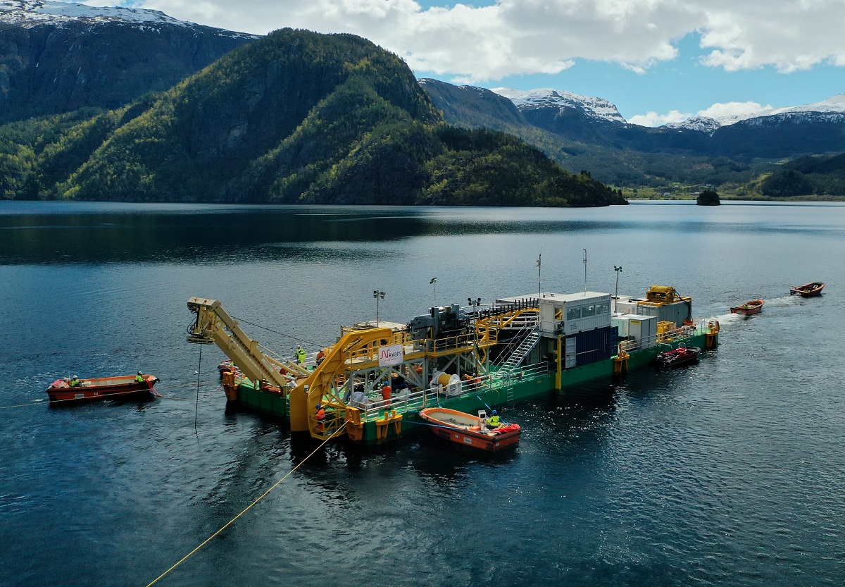 Cable laying in Norway for the National Grid and Statnett North Sea Link (NSL) interconnector