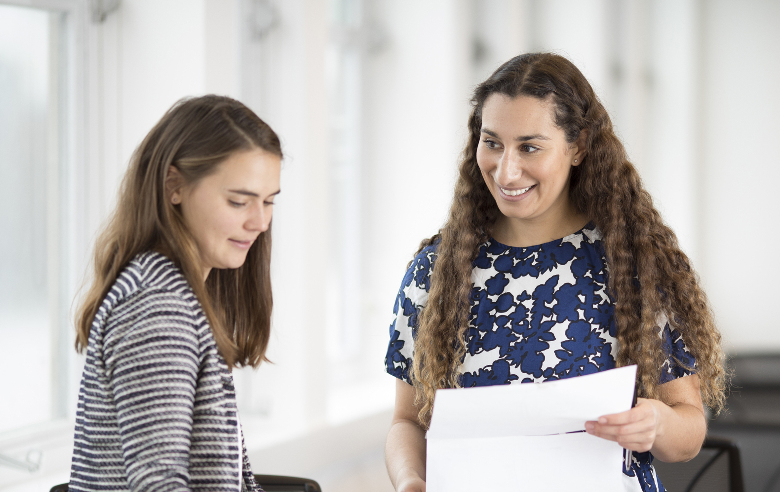 Photo of Sarah Woolham-Jaffier with female colleague - used for the National Grid story 'Sarah Woolham-Jaffier: rewiring London'