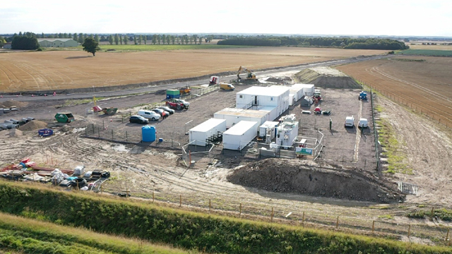 National Grid Ventures' Viking Link construction site in Lincolnshire using hydrogen cells for heat and power