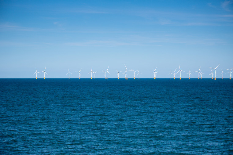 Wind farm at sea