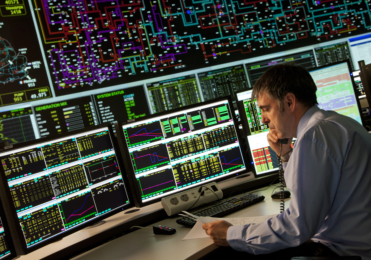 National Grid engineer working in the Transmission Network Control Centre