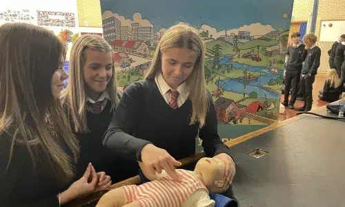 First aid demonstration sessions in schools across South Wales with St John Ambulance