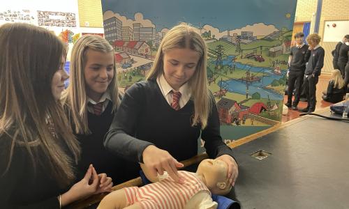 First aid demonstration sessions in schools across South Wales with St John Ambulance