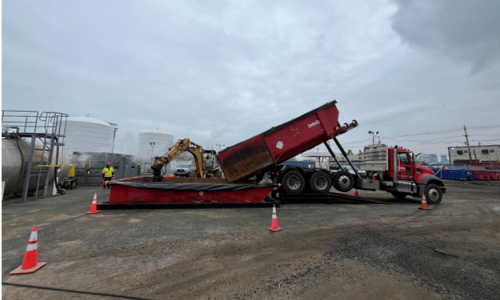 Large dump truck