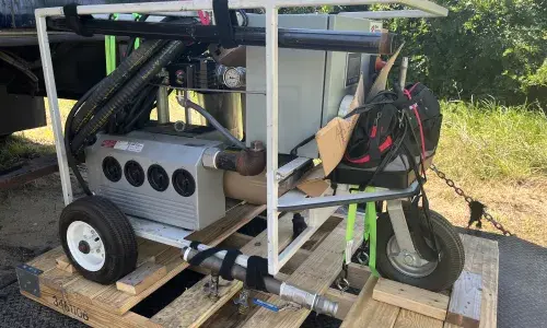 Prototype of a portable vacuum purging system