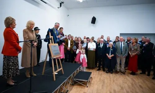 Queen Camilla at Bromham Community Hub opening 