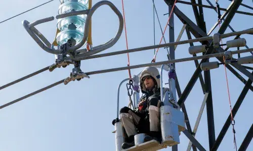 A demonstration at National Grid’s Eakring training facility
