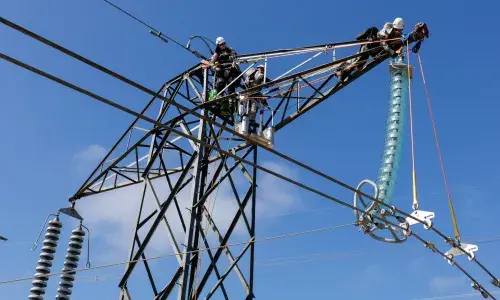 A demonstration at National Grid’s Eakring training facility