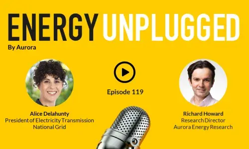 Poster for National Grid Electricity Transmission's Energy Unplugged podcast, episode 119