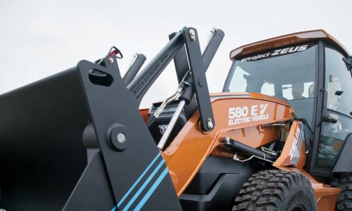 All-electric backhoe loader / digger