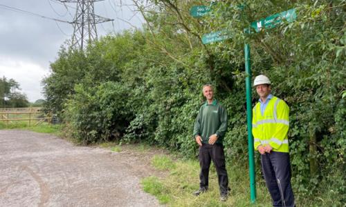 New signage for the Wharf Lane footpath