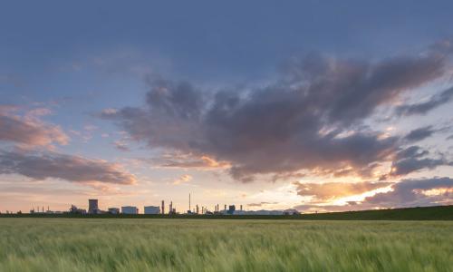 Sunset over Humber and countryside