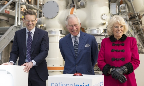 Prince Charles and Duchess of Cornwall with National Grid's CEO at the London Power Tunnel opening ceremony