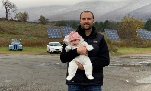 National Grid's Ryan Cote on a solar farm for green collar jobs story about driving electric