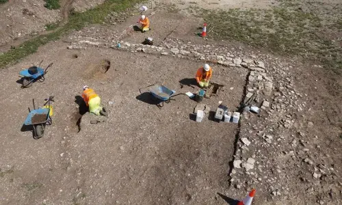 Burial Excavation within a Roman building