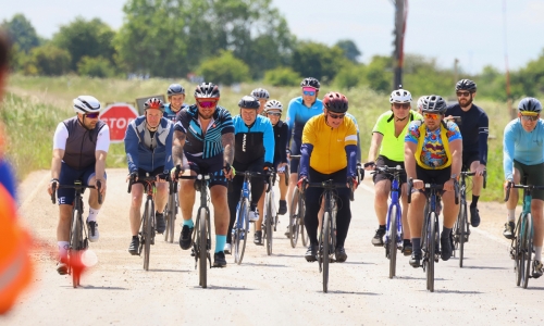 National Grid colleagues on a charity bike ride