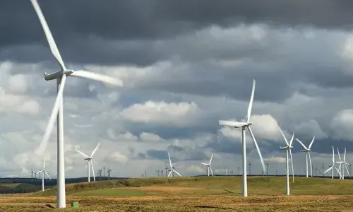 A picture of a wind farm
